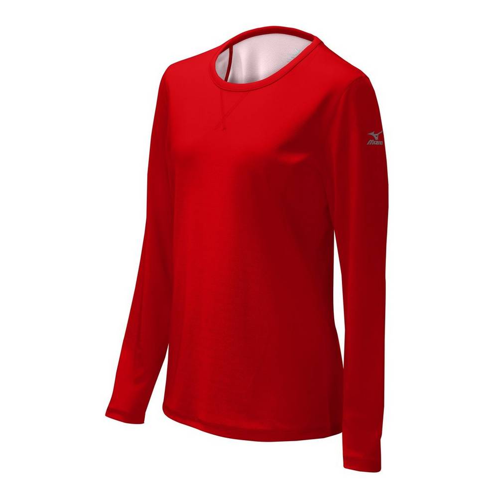 Maglie Running Mizuno Core Dual Hybrid Donna - Rosse/Bianche - 65231-EMKT